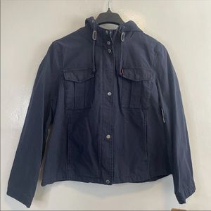 Levi’s Women Cotton Swing Coat Jacket: Size XL: Navy